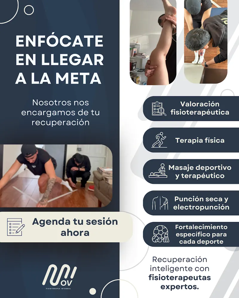 Pieza creada para MOV Fisioterapia: Anuncio de servicios de fisioterapia y recuperación deportiva