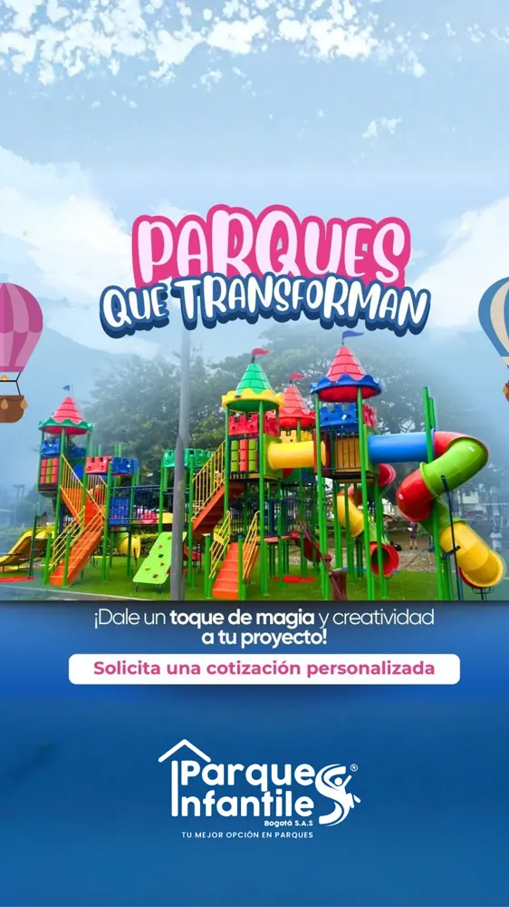 Pieza creada para Parques Infantiles Bogotá: Pieza de marca "Parques que transforman" con solicitud de cotización