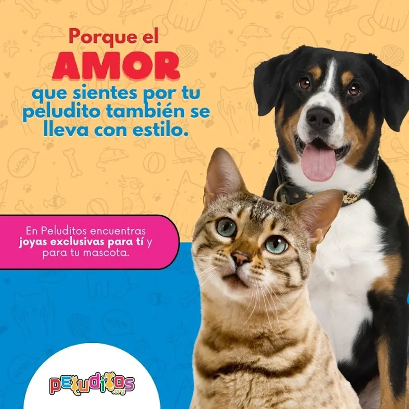Pieza creada para Peluditos: Anuncio de joyas exclusivas para mascotas y sus dueños
