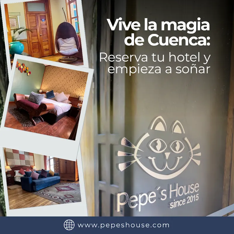 Pieza creada para Pepe's House BnB: Anuncio de reservas de hotel en Cuenca, Ecuador